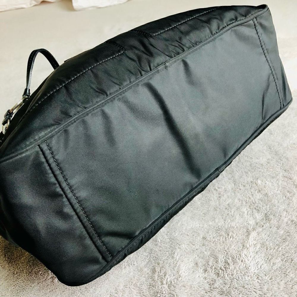 Vintage Prada Tessuto Black Nylon Front Zipper Pocket Mini Boston Bag - Picture 11 of 16
